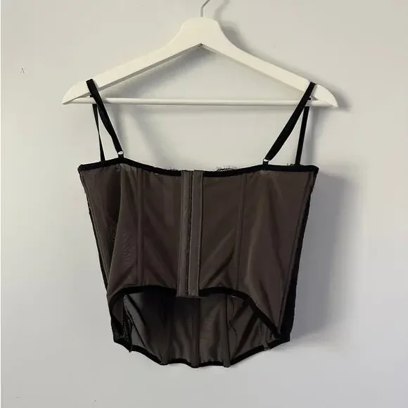 Urban Outfitters Out from Under Modern Love Corset Top Black size XL - Picture 8 of 11